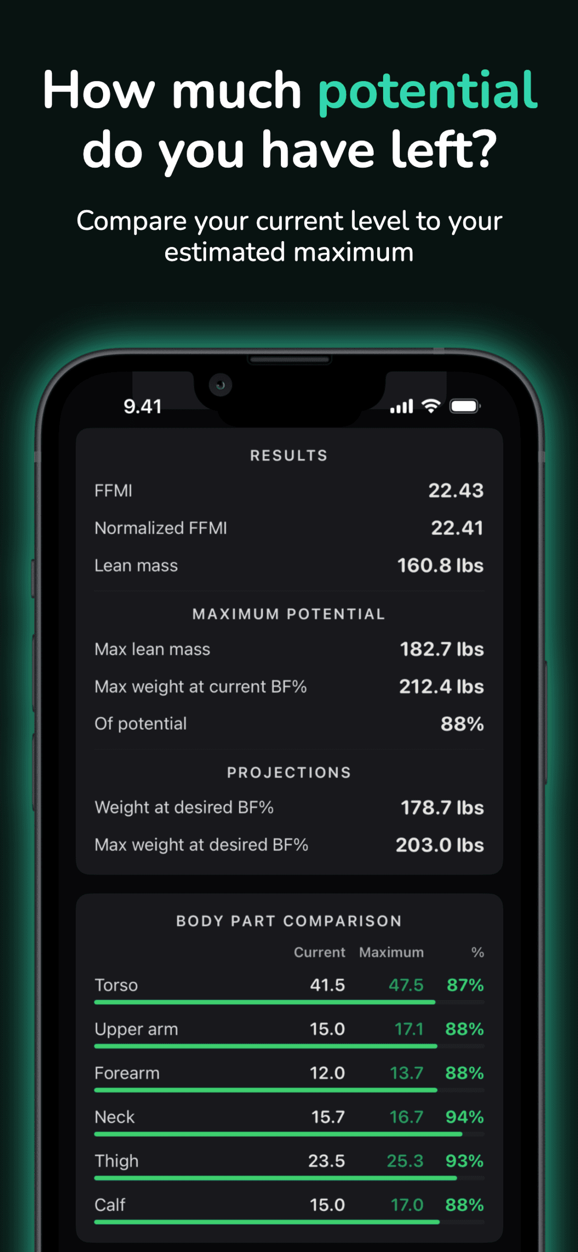 FFMI Calc screenshot 2